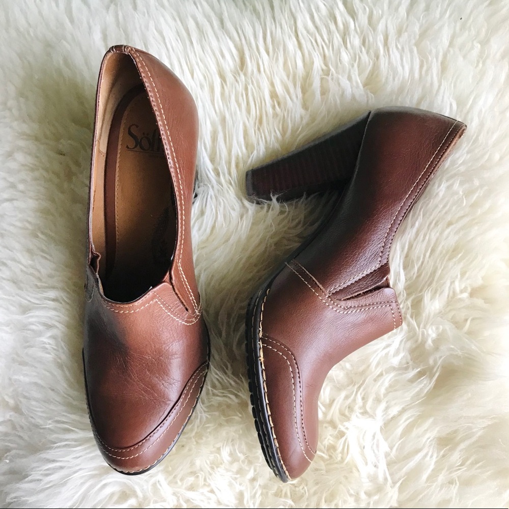 Söfft Leather Heeled Ankle Booties